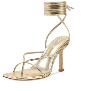 Elegant Silver Women's Strappy Heels